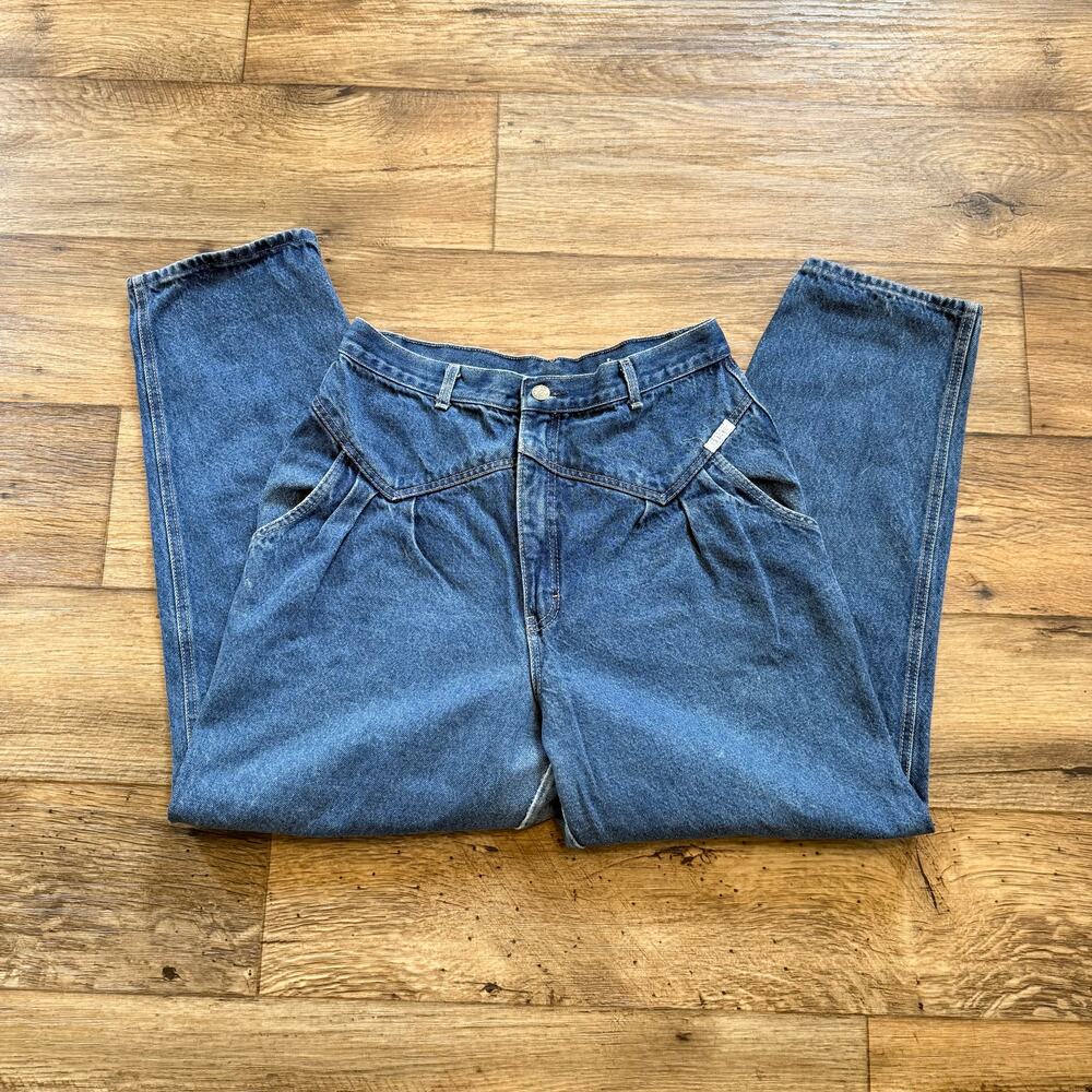 Vintage 80s High Waisted Pleated Touche Jeans